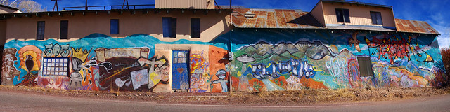 Mural in Truchas; northern New Mexico, USA.