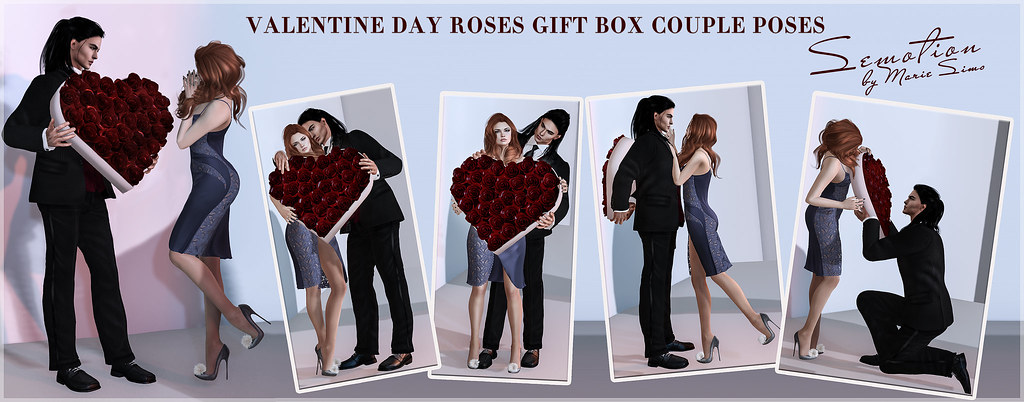 SEmotion ~ Frosensum Valentine Roses Gift Box Couple Poses - 5 couple ...
