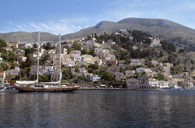 Symi harbour, Dodecanese Islands, Greece