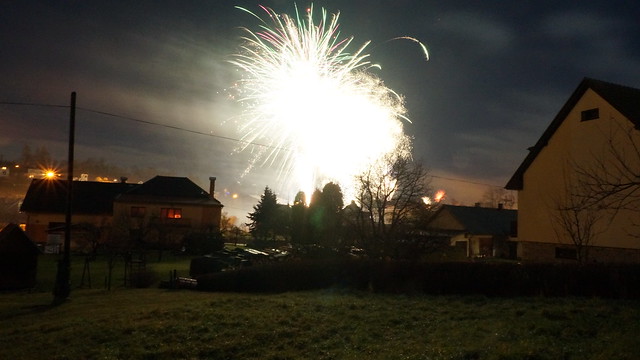 NewYear fireworks at Dlouhá Třebová
