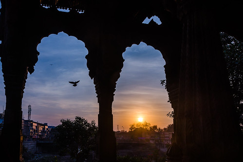 indore madhyapradesh india incredible palace holkars maratha rajwada travel sunrise bird silhouette serene