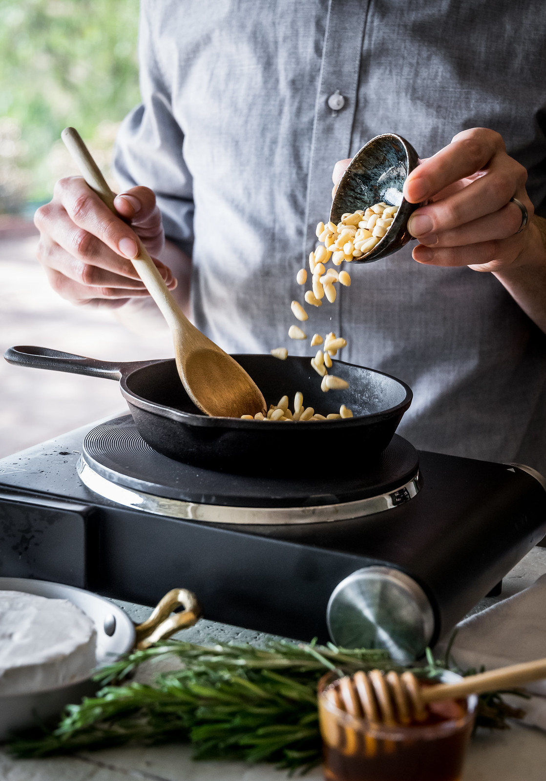 toasting the pine nuts makes them much more flavorful