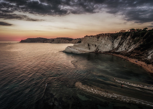 scala dei turchi sicily coastline seascape sunset