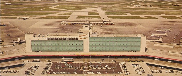 Miami International Airport (MIA) postcard - circa early 1960's