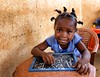 School child chalk board Sierra Leone