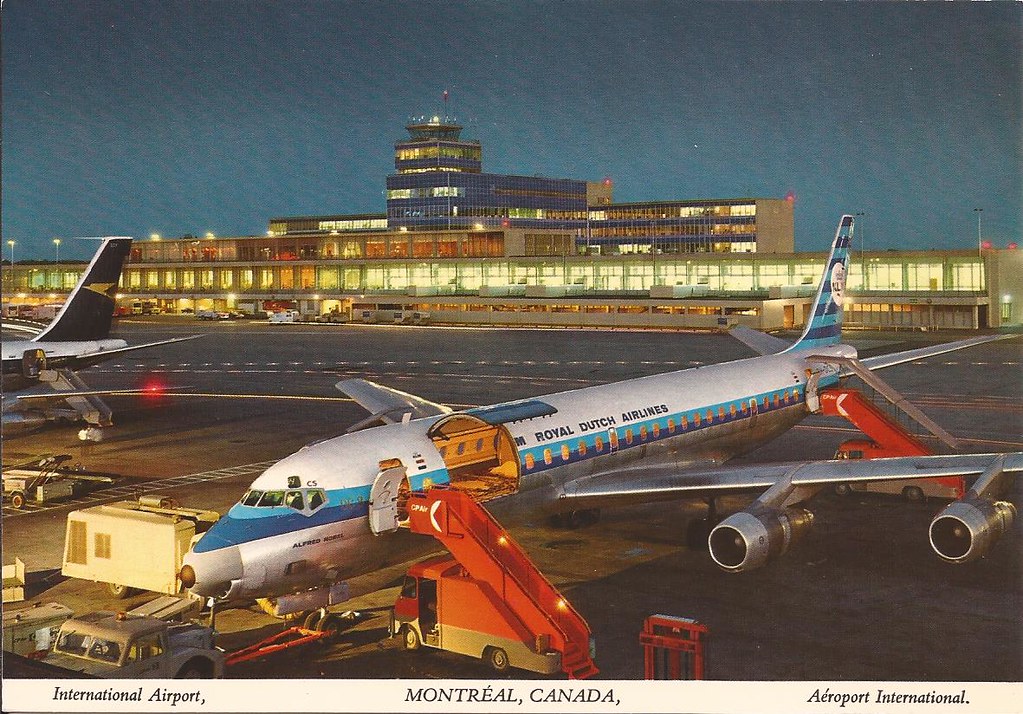 Montreal Dorval International Airport (YUL) postcard - late 1960's/early 1970's