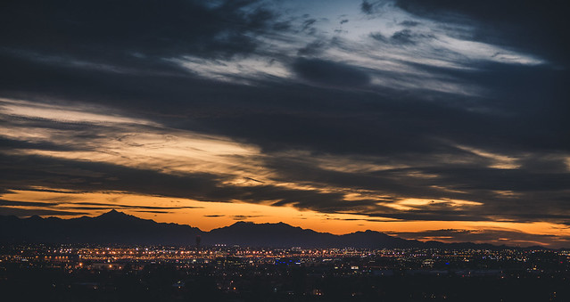 The night is falling over Phoenix AZ