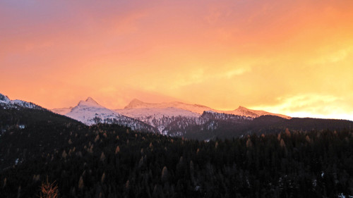 italy trentino alps easthernalps lagorairange mountains autumn sunset