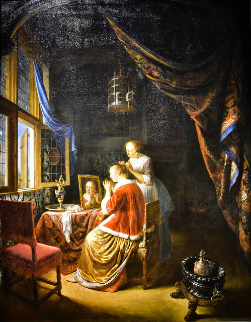 Gerrit Dou - Lady at Her Toilet, 1667 (Museum Boijmans Van Beuningen ...