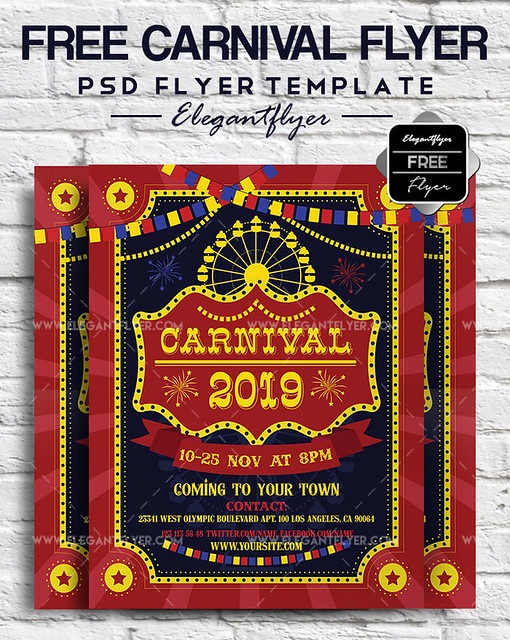Carnival – Free Flyer PSD Template + Facebook Cover