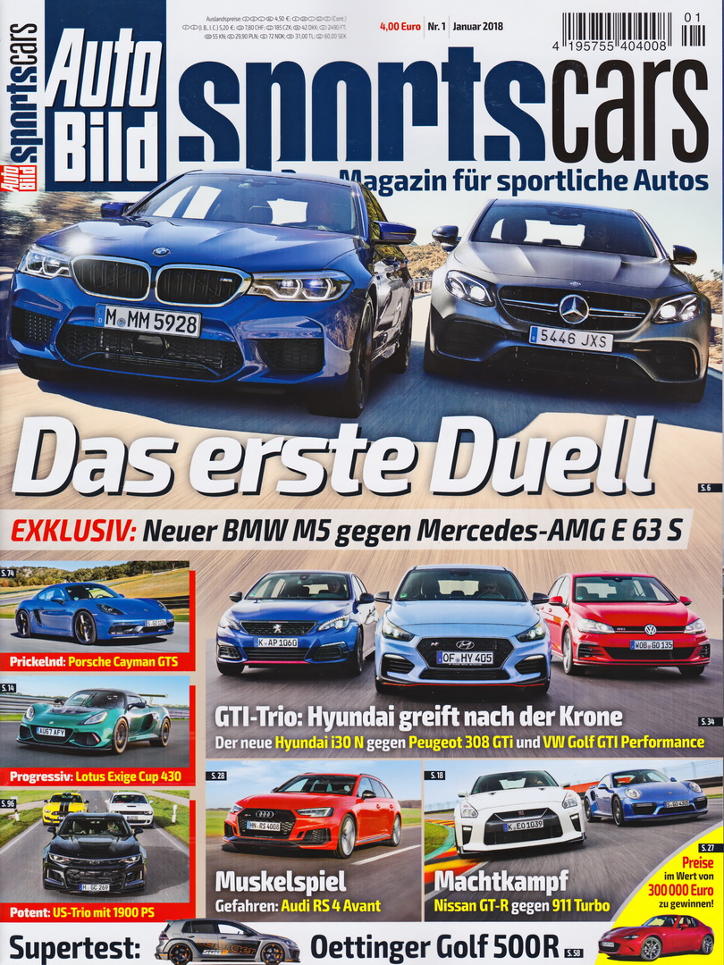 Image of Auto Bild Sportscars - 2018-01 - Cover