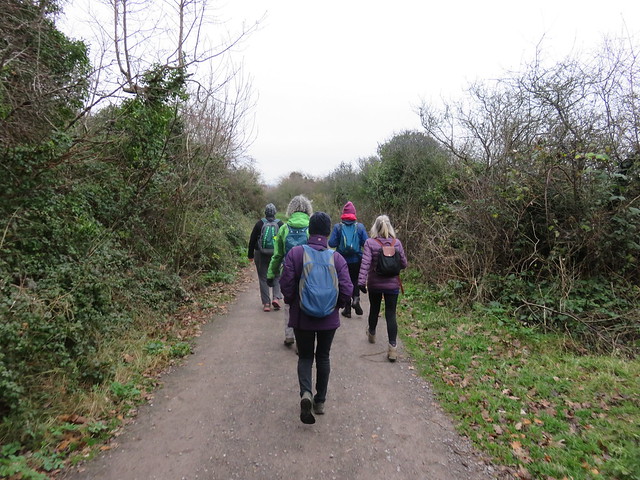 UK - Essex - Benfleet - Walking along footpath