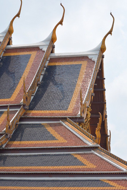 ROOFTOPS,  ORNATE AND BEAUTIFUL  -   GRAND PALACE, CHAKRI  MAHA PRASAD, BANGKOK, THAILAND