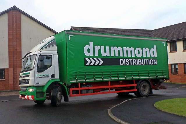 Drummond Distribution Ltd (Arnaldale) DAF LF 55.220 4W Rgd Curtainsider HY12VLL Galston East Ayrshire.