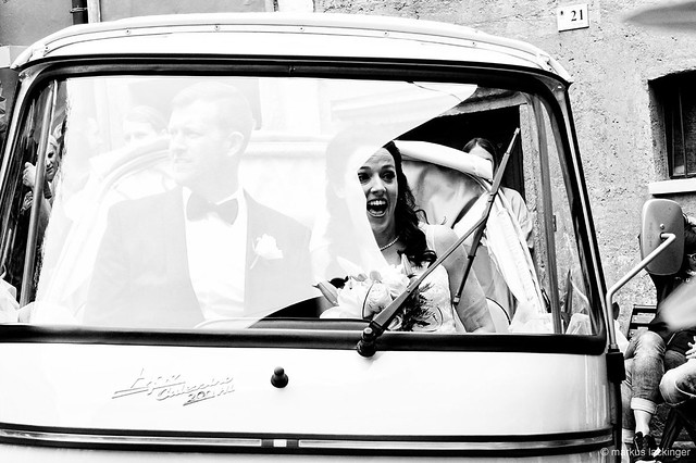 just married - wedding scene Italy