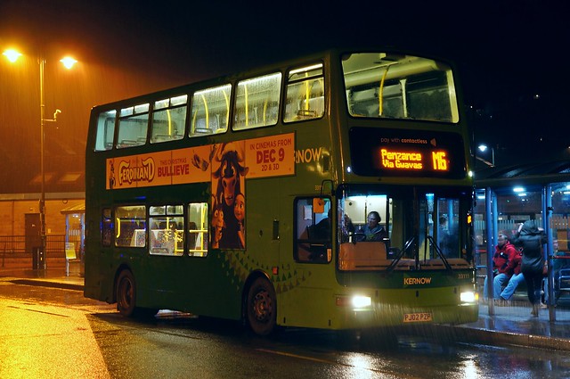 Rare Working; First Kernow 33111, PJ02 PZP, on route M6 at Penzance Bus Station[20269]