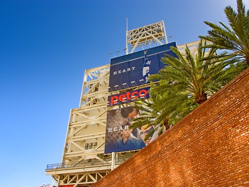 petcopark ballpark sandiego brickwall brick sign palmtree baseball padres stadium california sandiegopadres baseballstadium