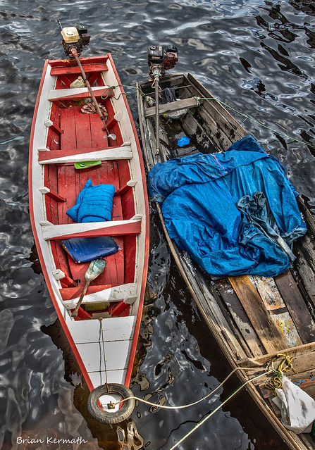 Canoes at the Port of Manaus, Brazil