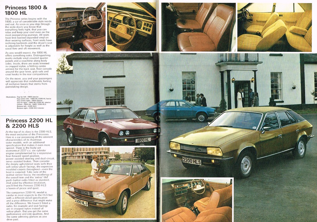 1977 LEYLAND PRINCESS WEDGE 1800 2p International Market Brochure 