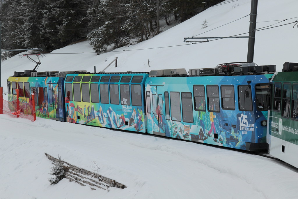 Panorama - Triebwagen Bhe 4/8 143 der Wengernalpbahn WAB m… | Flickr