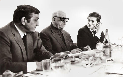 Lino Ventura, Jean Gabin and Alain Delon in Le clan des Siciliens (1969)