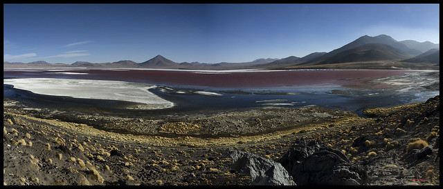 Laguna colorada, Reserva Nacional de Fauna Andina Eduardo Abaroa, Bolivia