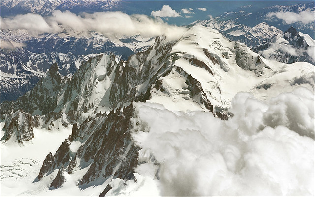 Magnificent aerial view of Mont Blanc DESKTOP