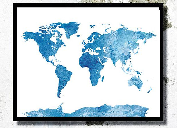 World Map Print World Map Watercolor Travel Map Large Worl Flickr