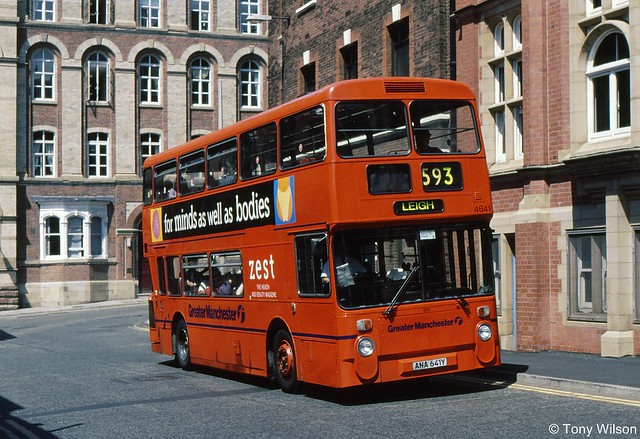 ANA 641Y Manchester 4641 Leyland Atlantean with Northern Counties body at Wigan July97 (Copy)
