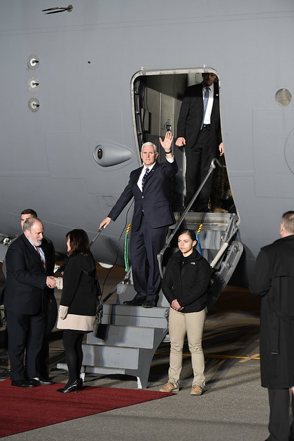 VP Pence arrival