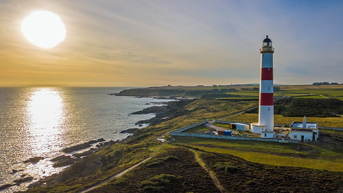 scotland lighthouse mavic drone aerial tarbatness sunrise uav