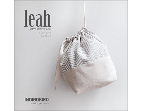 Leah Drawstring Bag_beige | by Indigobird Design