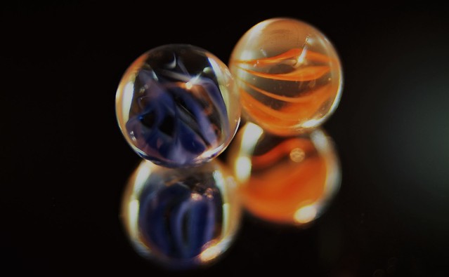 Blue and Orange marbles