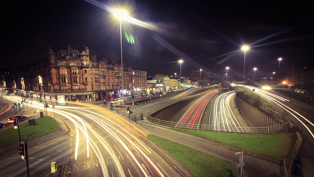 Light trails at charing Cross