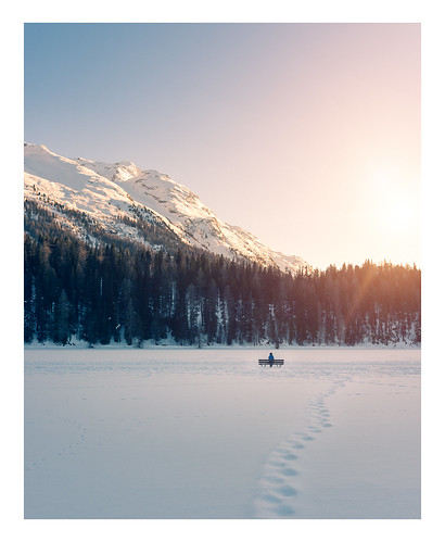 nikon nikond810 sigma sigmaart sigma35mm landscape sunset mountain winter snow bench switzerland stmoritz engadin sun light