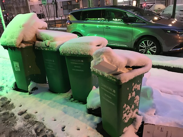 Trash in the snow