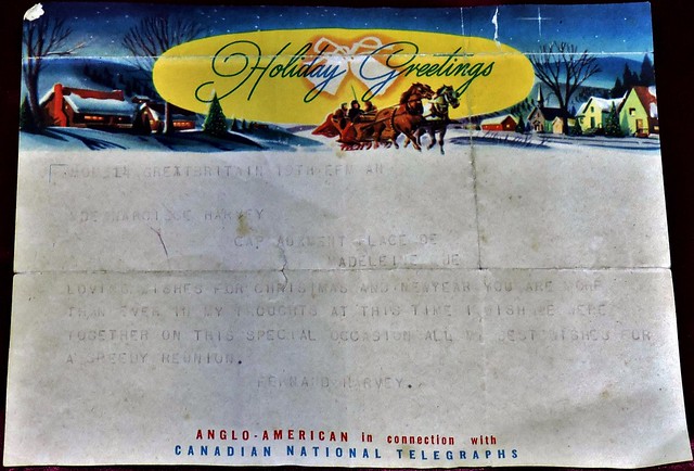 Christmas wartime telegram