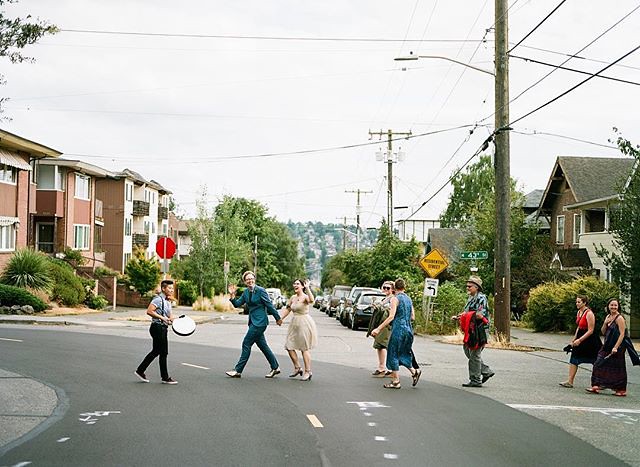 basically all weddings should end with a parade through the streets! i just blogged a very special wedding, and i’d love it if you checked it out... the words and the photos! link in profile, and thanks to @catalystwedco for featuring this on their blog t