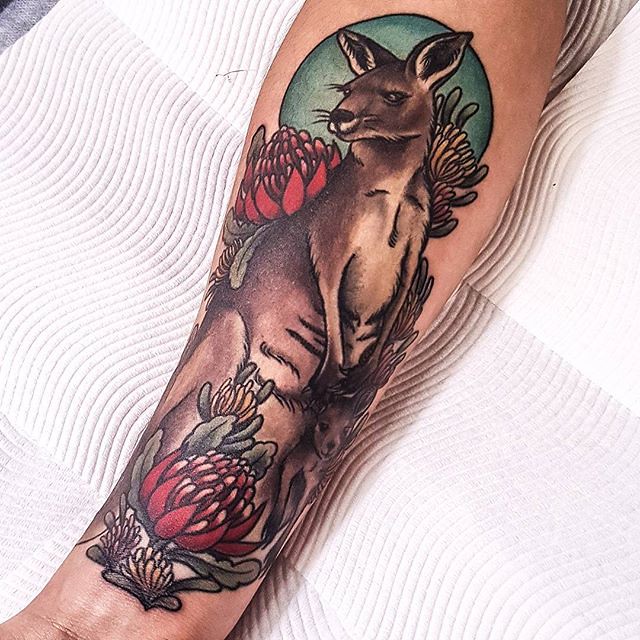 Kangaroo Tattoo | Small tattoos, Family tattoos, Subtle tattoos