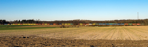 br140 egp eisenbahngesellschaftpotsdam containerzug container kbs100 panorama feld müssen altenwerder güterzug eisenbahn zug