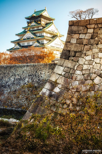 japan castle sunset