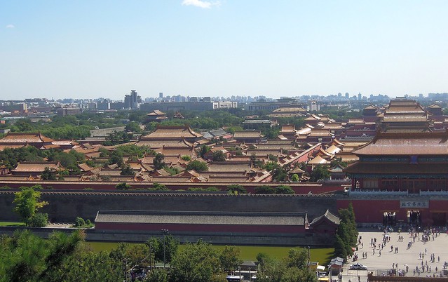 China (Beijing) Aerial view of Forbidden City