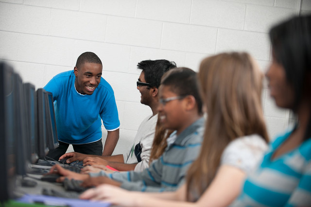 High school computer lab | A diverse group of students using… | Flickr