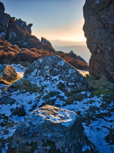 iphone carningli ice landscape mountain nature pembrokeshire rock snow sunlight sunrise
