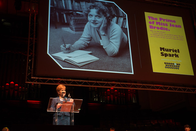 First Minister Nicola Sturgeon reads from 'The Prime of Miss Jean Brodie'