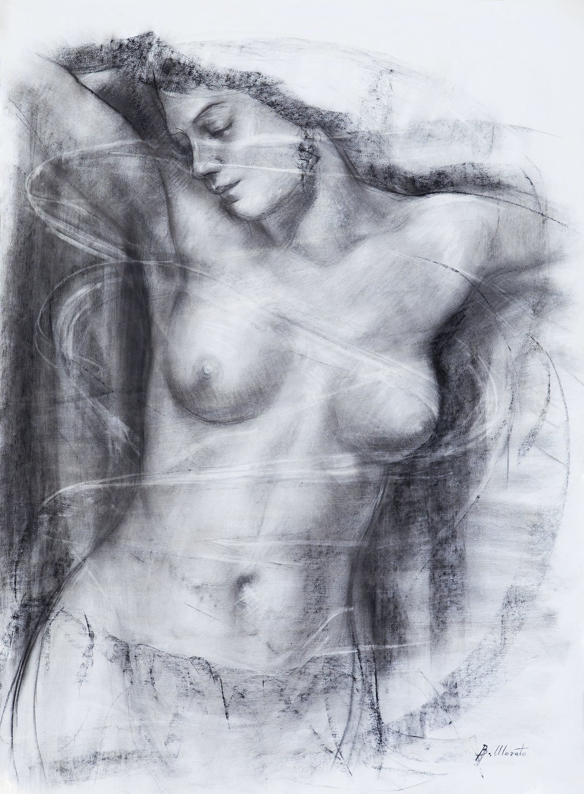 Bruno-Morato-Art- Salomè, carboncino, 80x58 cm