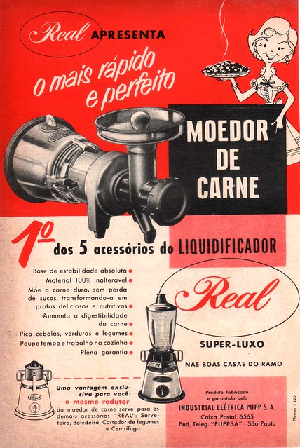 50's ad - Real blender / liquidificador Real Super Luxo