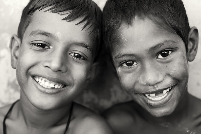 Bangladesh, happy boys in Barisal