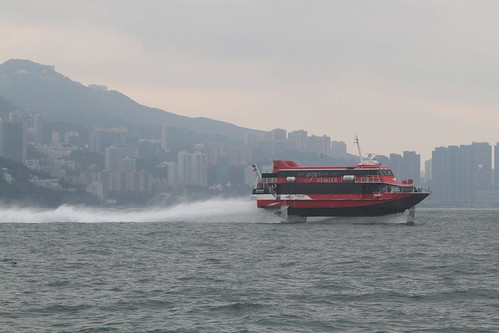 TurboJet Boeing 929 hydrofoil 'Terceira' leaves Hong Kong for Macau