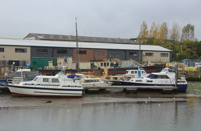Older vessels opposite Newport Quay.
